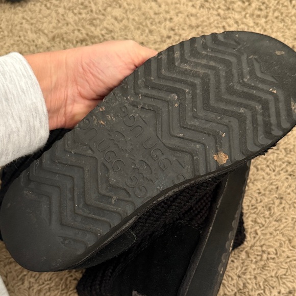 UGG Black Knit Boots with Buttons - Picture 6 of 11